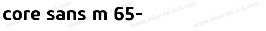 core sans m 65字体转换